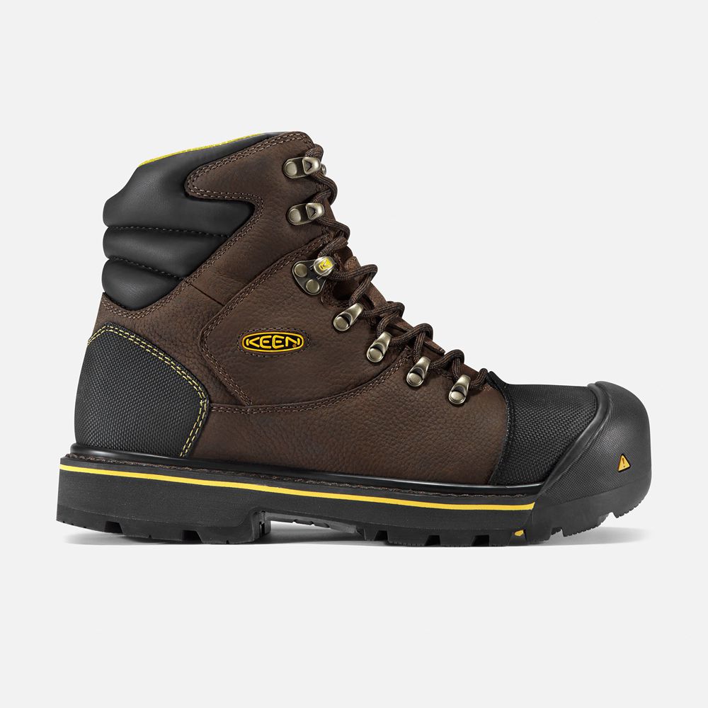 Keen Laarzen Heren Bruin/Zwart - Milwaukee 6" (Steel Toe) - 69014-MFLO